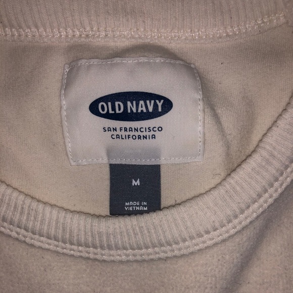 Old Navy White Fleece Sweatshirt, M - Picture 4 of 5